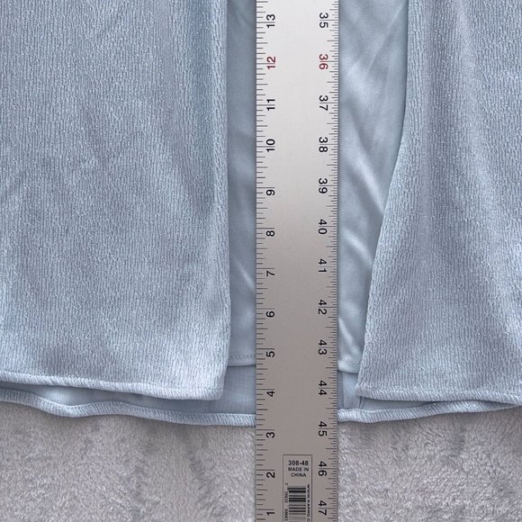 NEW XSCAPE 4366X Long Glitter Embroidered Gown Dress Size 6 Blue.Silver NWT 0074 - Picture 12 of 14